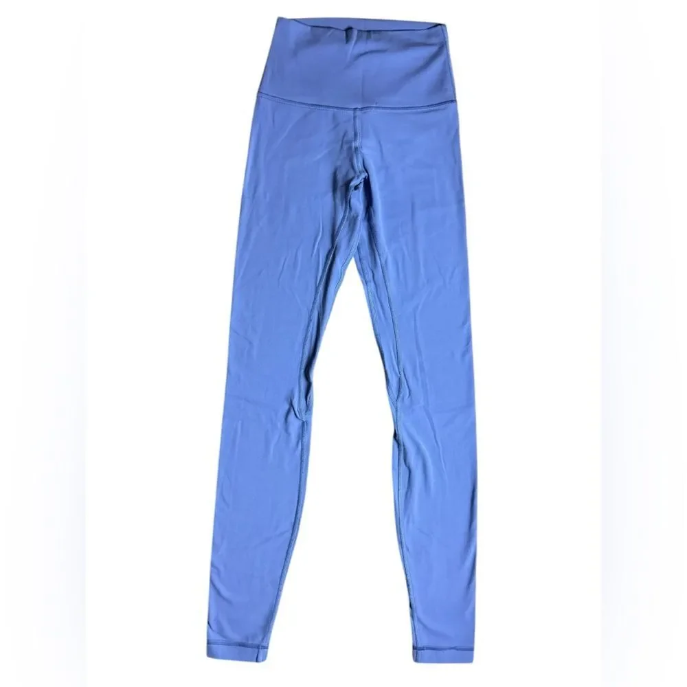 Lululemon Blue High Rise Leggings Estimated Size S 4 6 Athletic